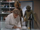 Dr Who and the Silurians silurians sneak up on the Dr