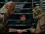 Dr Who and the Silurians Silurians with Major Baker