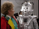 Attack Of The Cybermen the Doctor and cyberleader