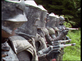 Battlefield knights prepare to fire
